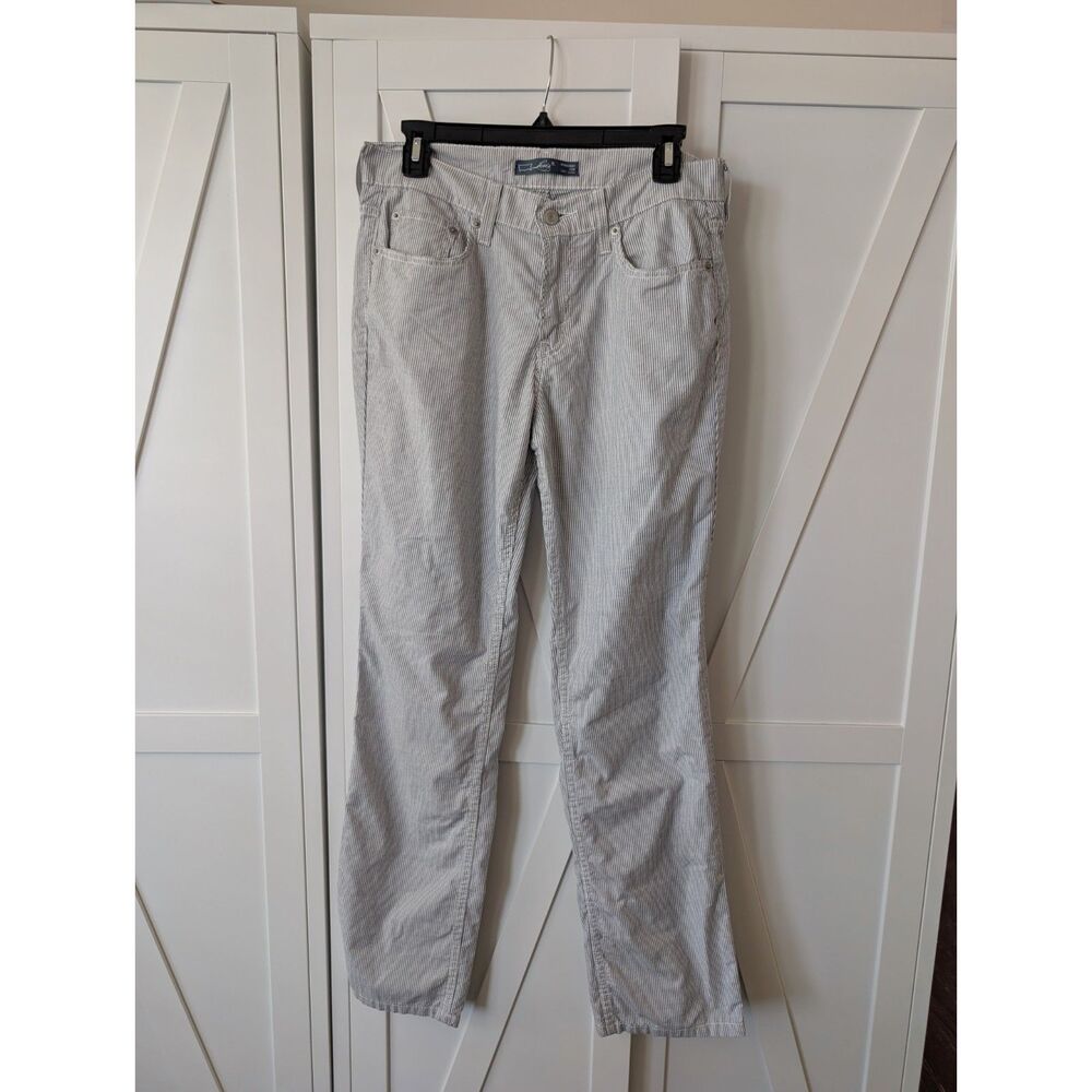Levi's 505 Women Hickory Stripe Straight Leg Jeans 29x32 Y2K Railroad Pinstripe